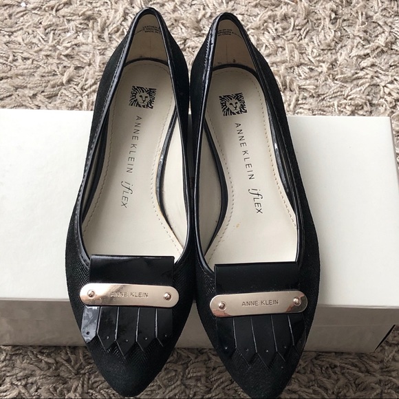 Anne Klein Leather Dress Flats - Picture 4 of 8